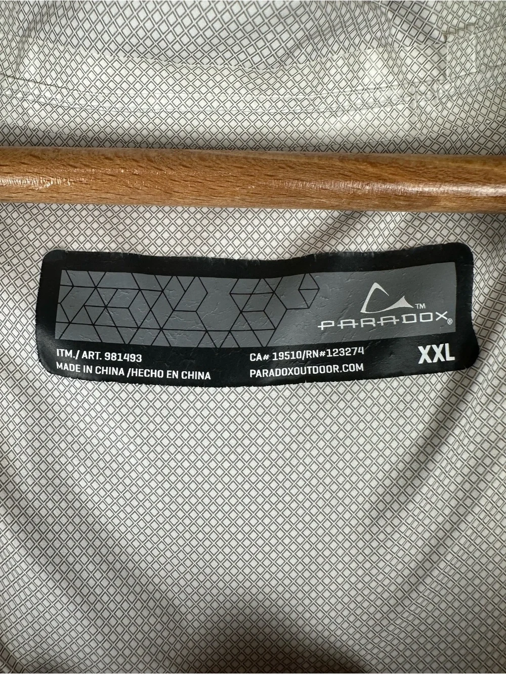 Paradox Hooded Rain Jacket Heathered Grey Men's XXL Lightweight